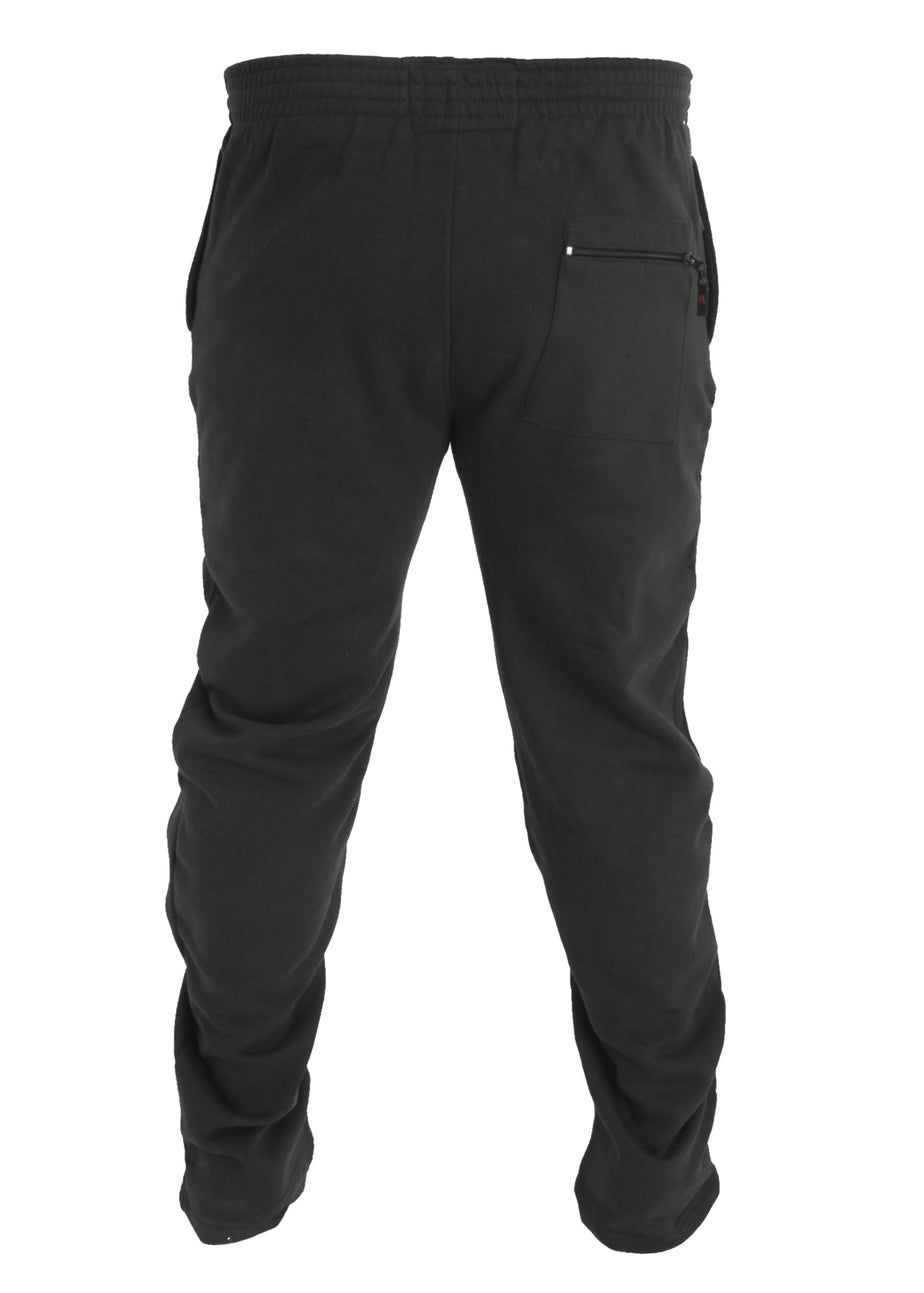 Duke Black Albert Rockford Open Hem Kingsize Jogging Bottoms
