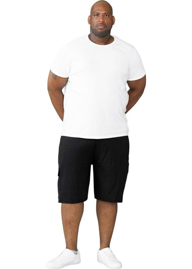 Duke Black John Cotton Lightweight Kingsize Cargo Shorts