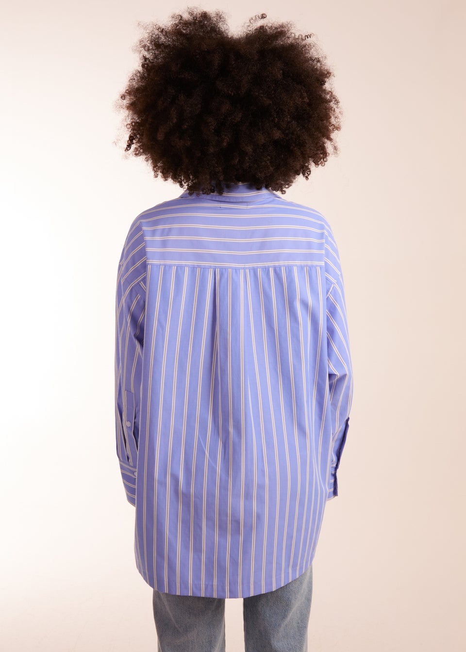 Blue Vanilla Blue Oversized Pinstripe Shirt