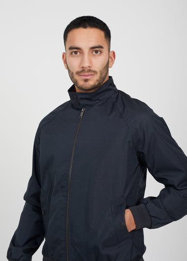 Brave Soul Navy Lightweight High Neck Harrington Jacket