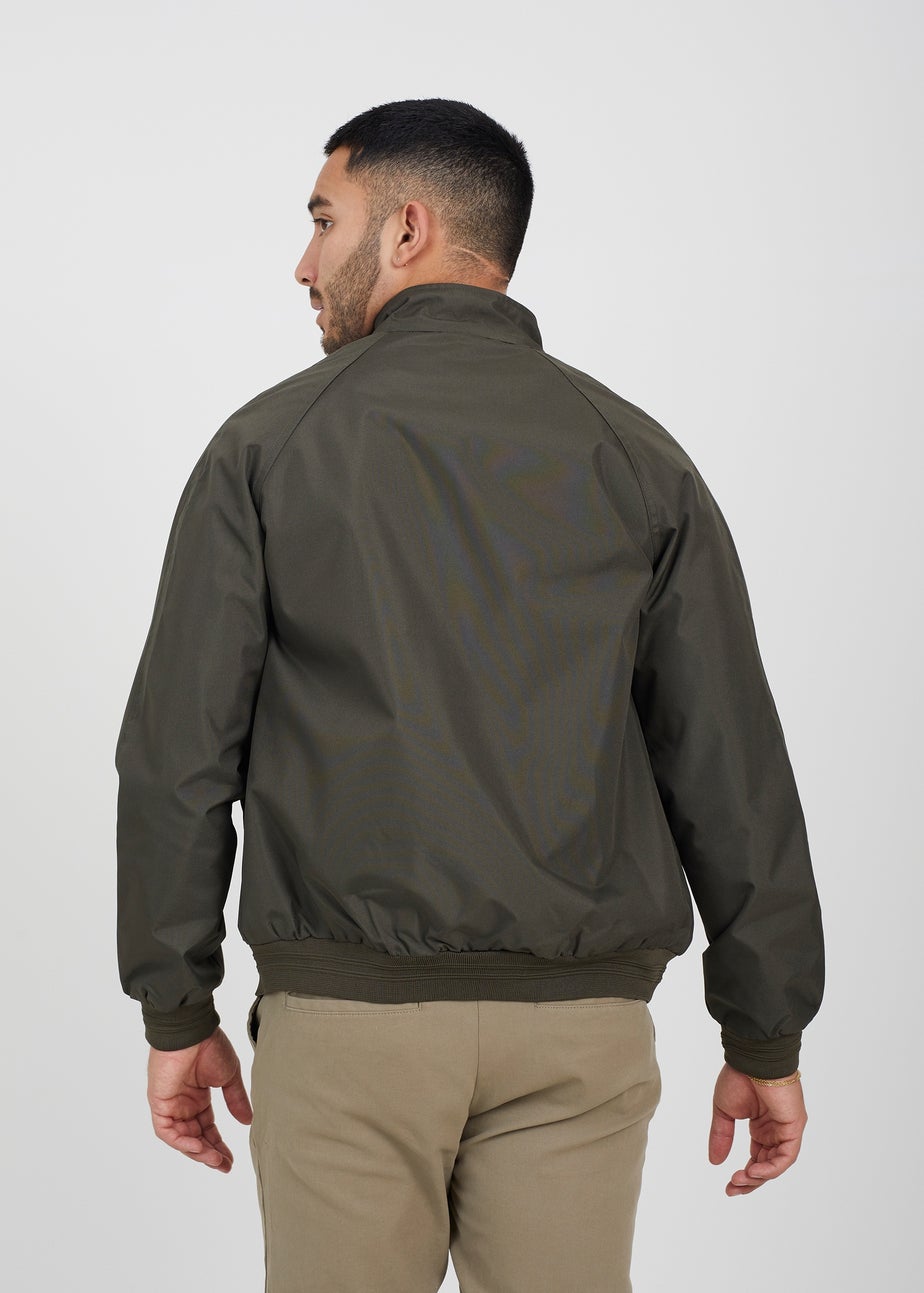 Brave Soul Khaki Lightweight High Neck Harrington Jacket