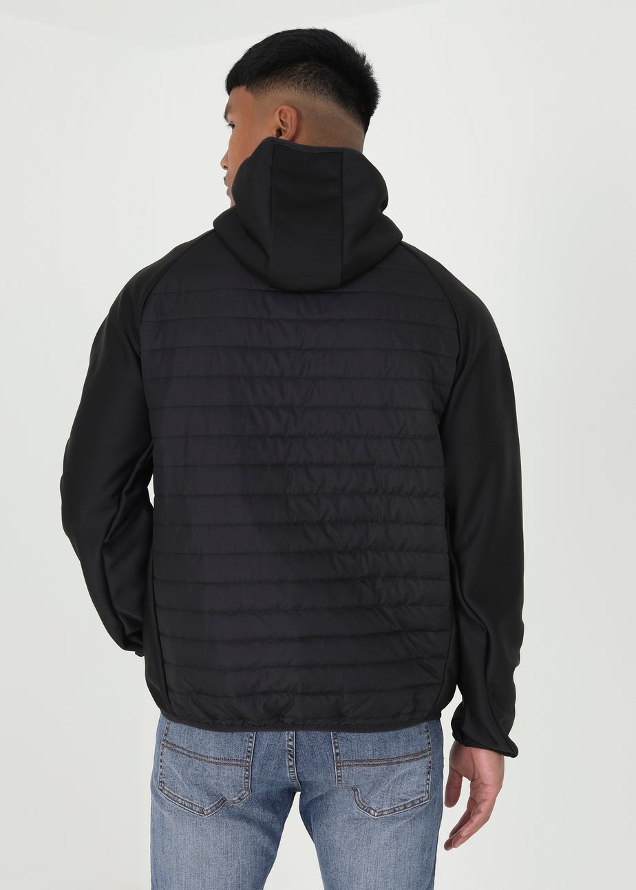 Brave Soul Black Lightly Padded Hooded Jacket