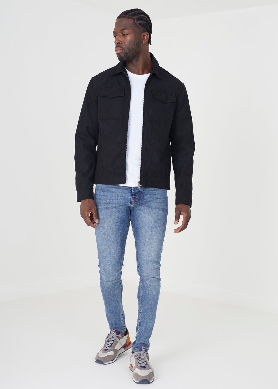 Brave Soul Black Faux Suede Jacket