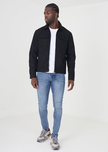 Brave Soul Black Faux Suede Jacket