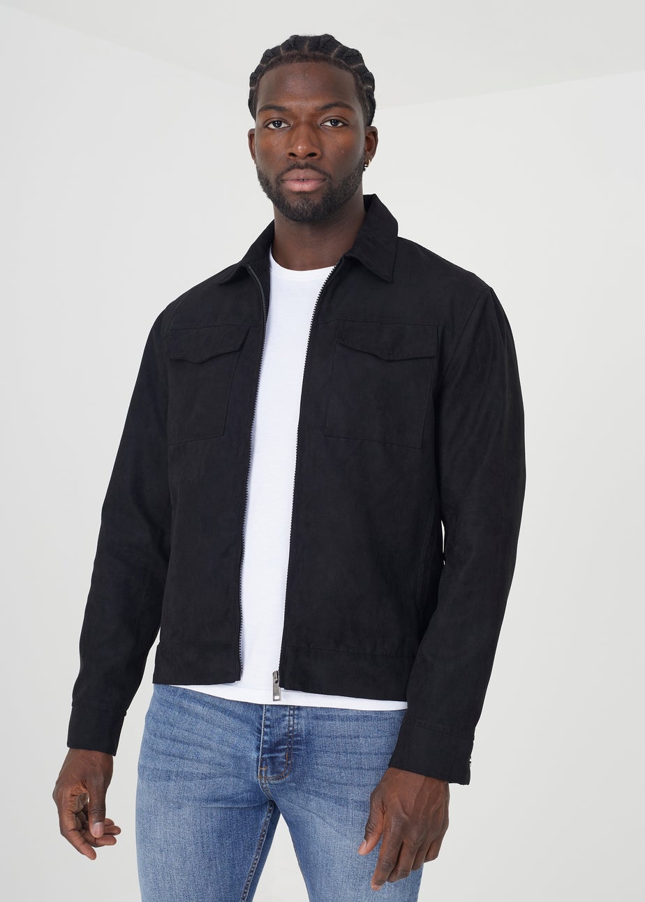 Brave Soul Black Faux Suede Jacket