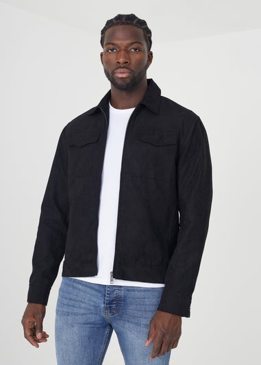 Brave Soul Black Faux Suede Jacket