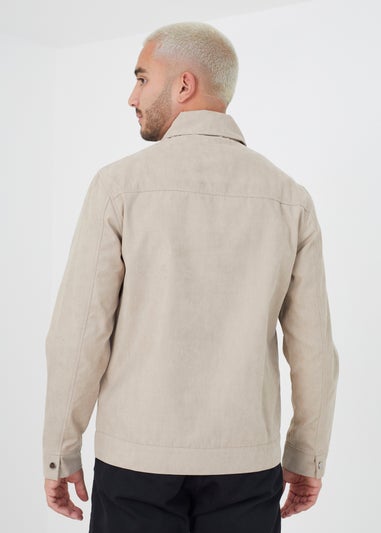 Brave Soul Stone Faux Suede Jacket