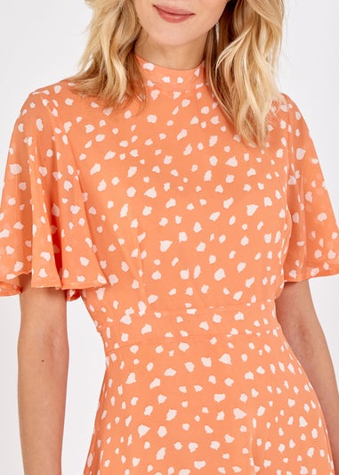 Blue Vanilla Coral Fit & Flare Mini Dress