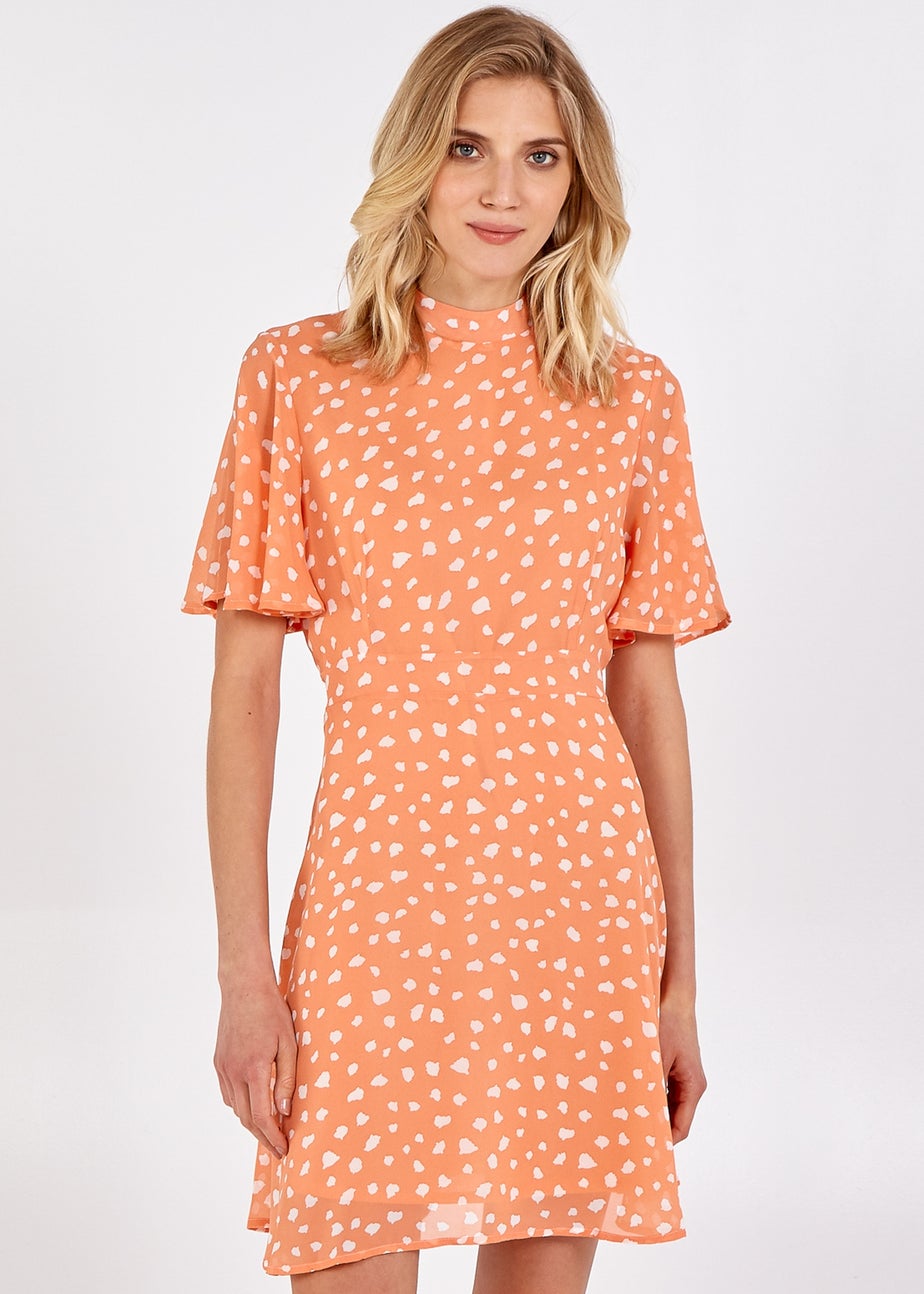 Blue Vanilla Coral Fit & Flare Mini Dress