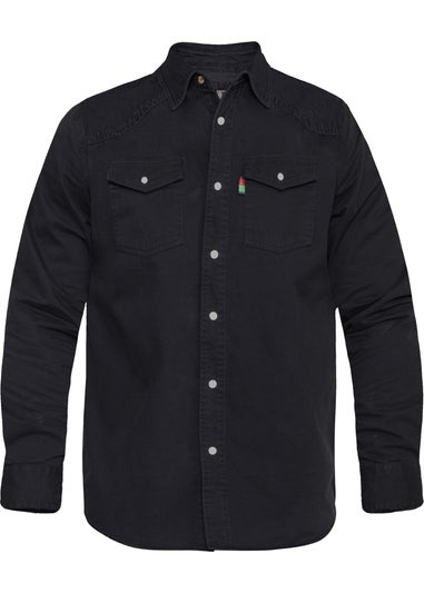 Duke Black Western Denim Shirt