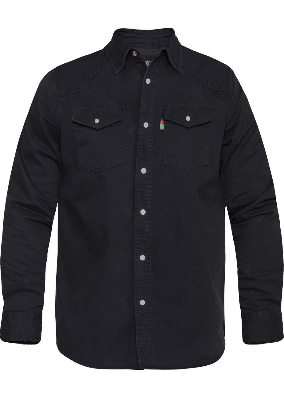 Duke Black Western Denim Shirt