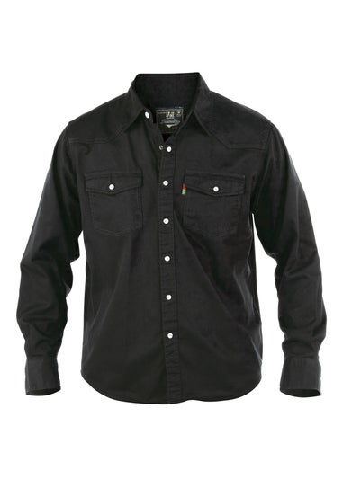Duke Black Western Denim Shirt