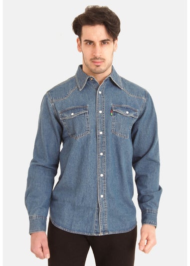 Duke Blue Western Denim Shirt