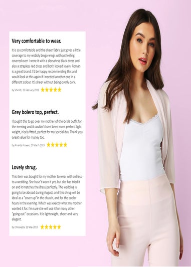 Roman Navy Ruched Hem Chiffon Bolero