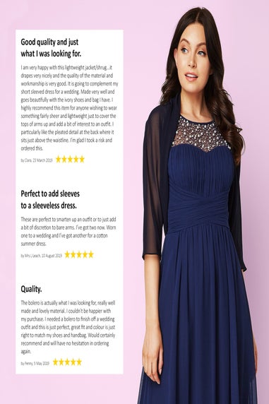 Roman Gold Ruched Hem Chiffon Bolero