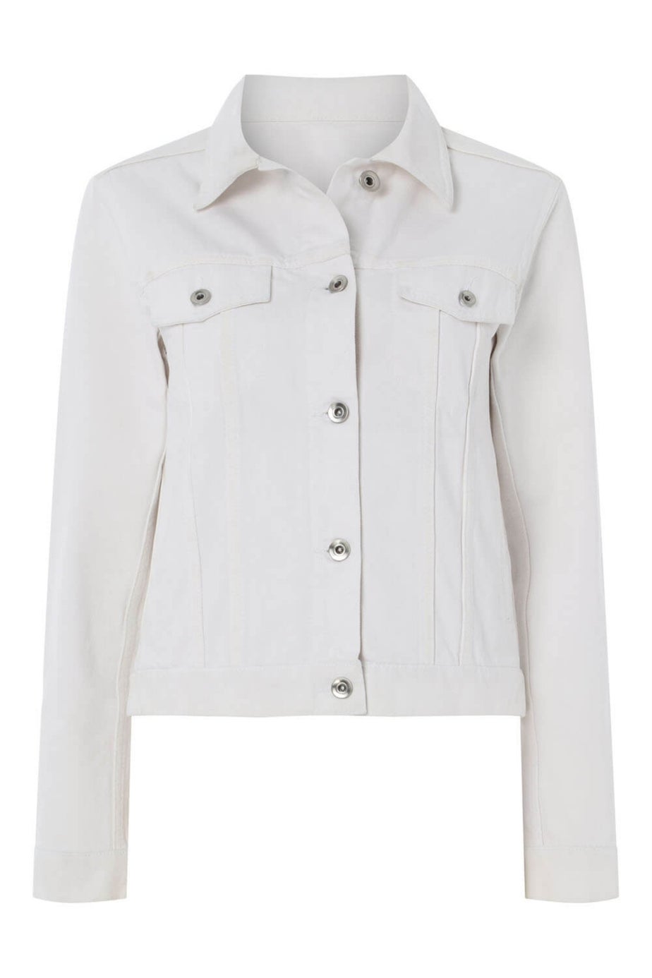Roman White Classic Cotton Denim Jacket