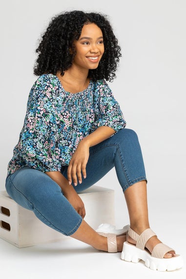 Roman Denim Petite Stretch Crop Denim Jegging