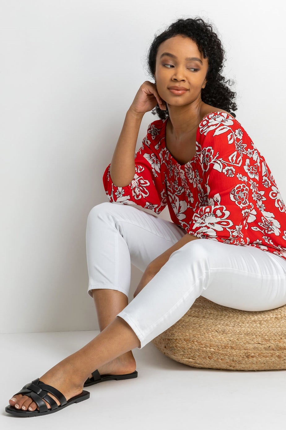 Roman White Petite Stretch Crop Denim Jegging