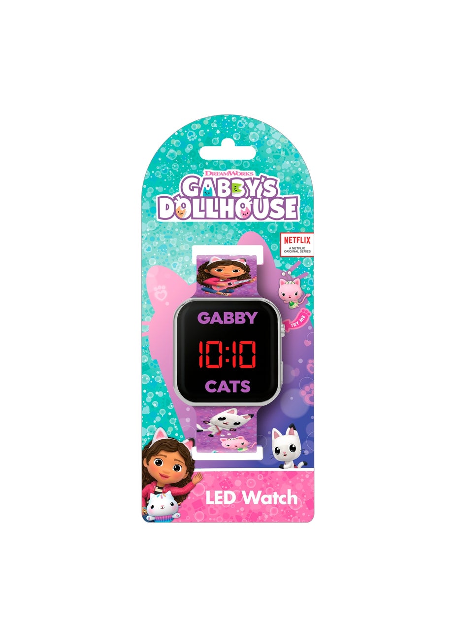 Purple Gabby Printed Strap LED Watch