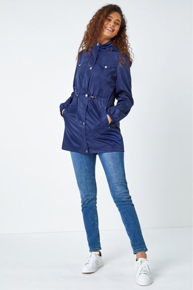 Roman Navy Shower Resistant Longline Jacket