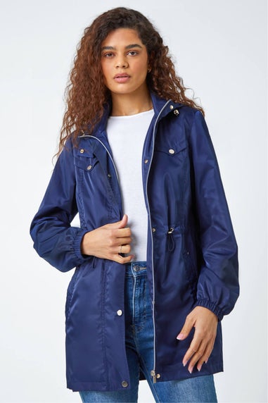 Roman Navy Shower Resistant Longline Jacket