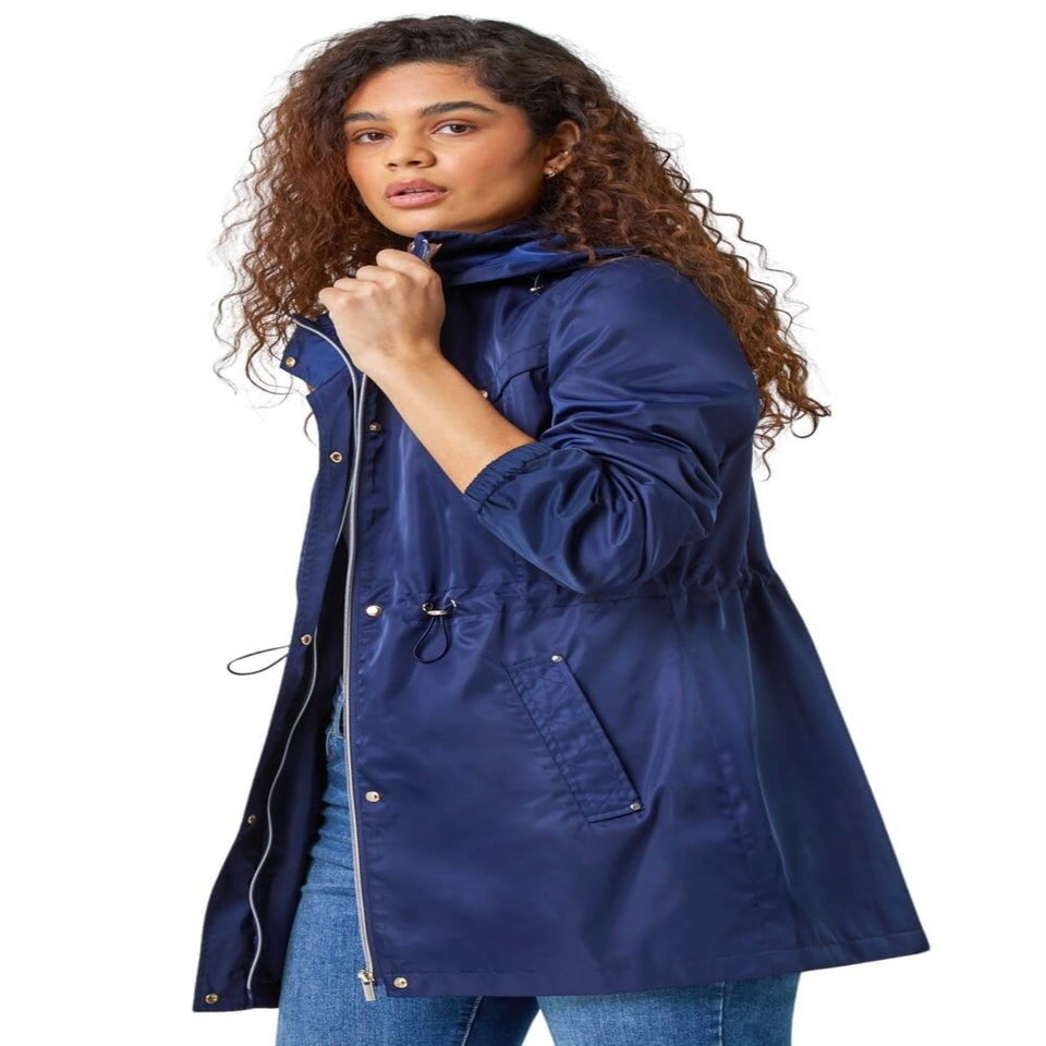 Roman Navy Shower Resistant Longline Jacket