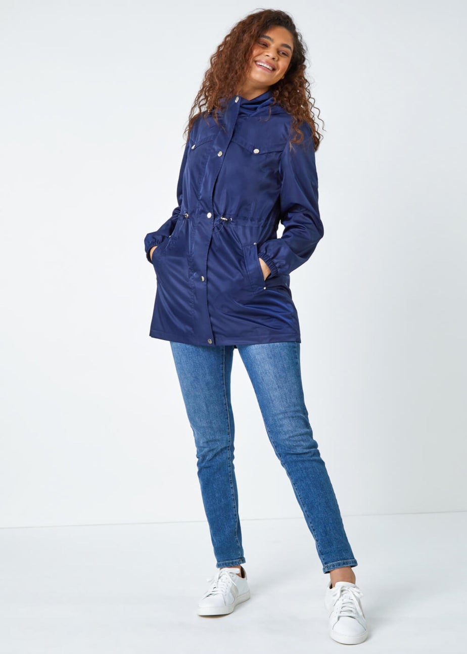 Roman Navy Shower Resistant Longline Jacket