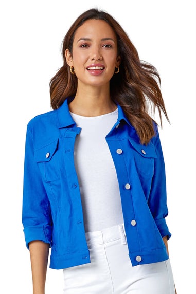 Roman Royal Blue Stretch Pocket Detail Jacket