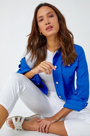 Roman Royal Blue Stretch Pocket Detail Jacket