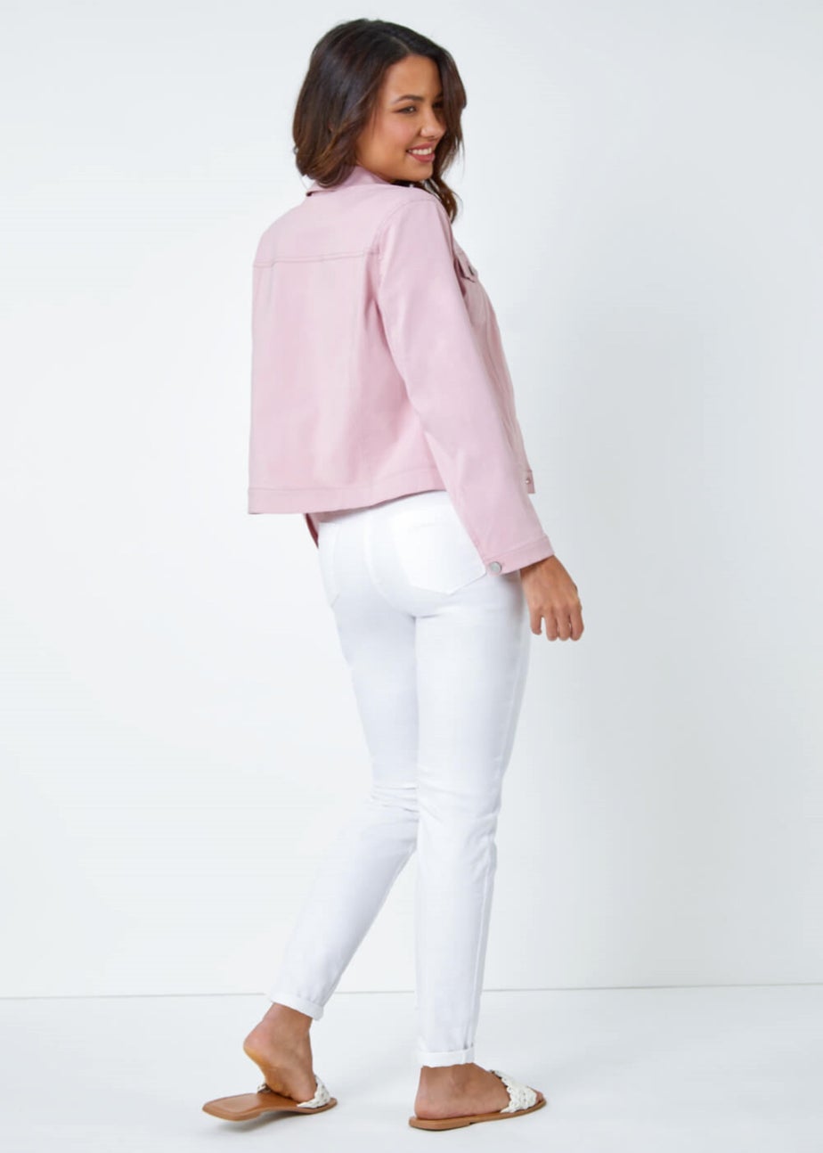 Roman Light Pink Stretch Pocket Detail Jacket