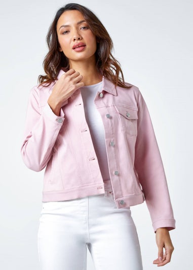 Roman Light Pink Stretch Pocket Detail Jacket
