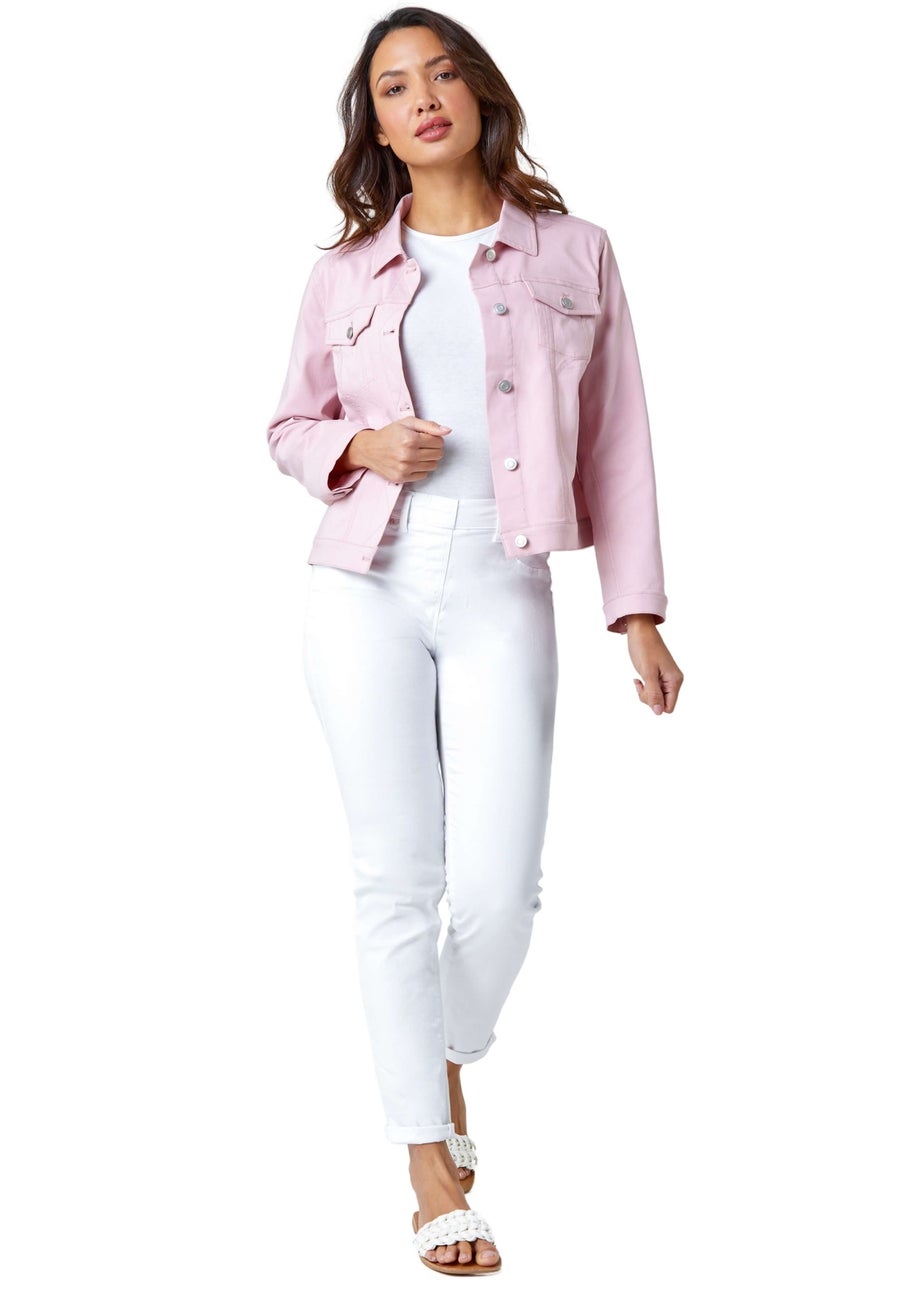 Roman Light Pink Stretch Pocket Detail Jacket