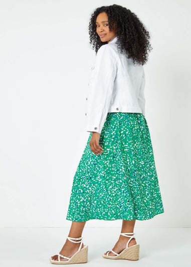 Roman Petite White Bleached Denim Jacket