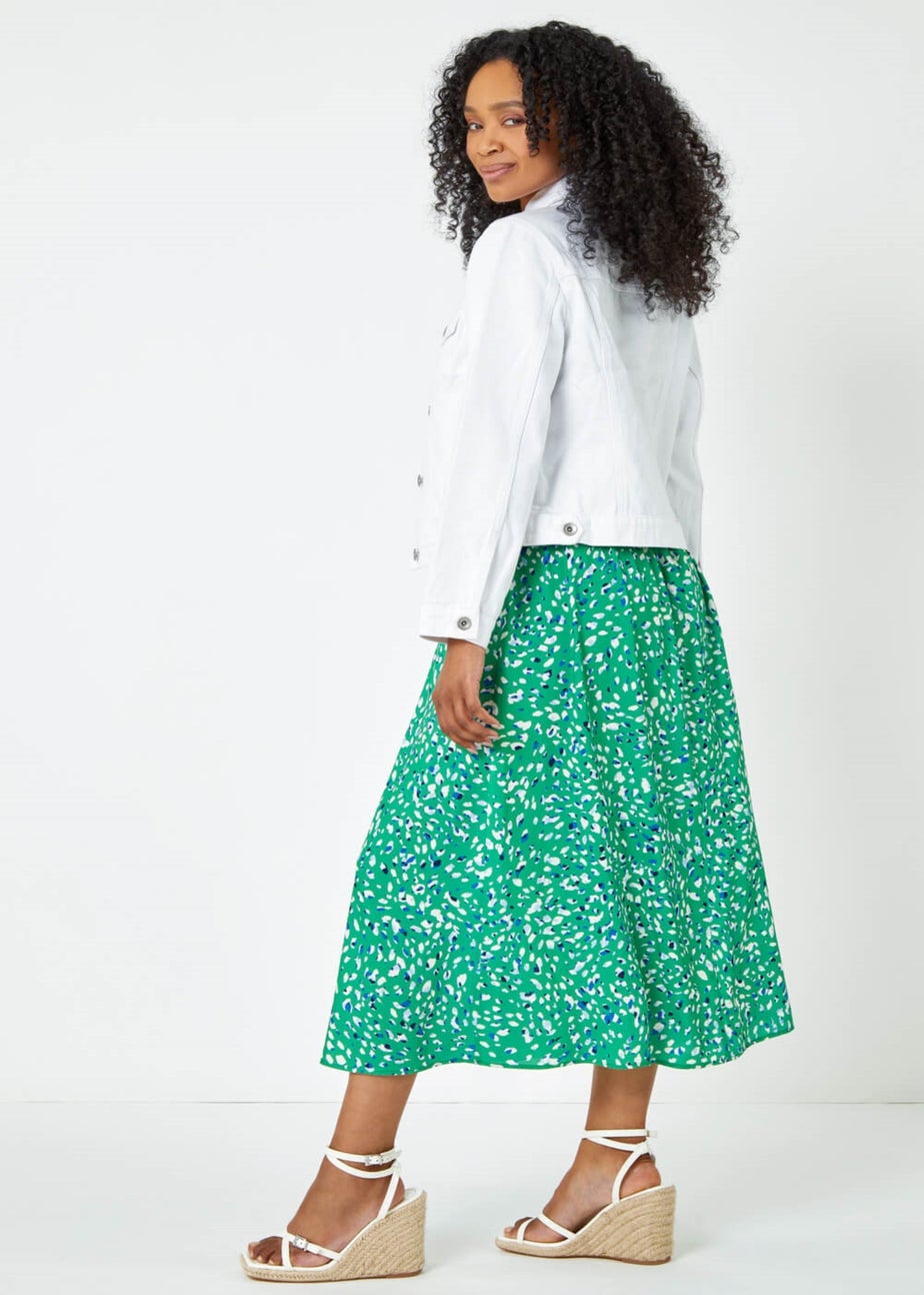 Roman Petite White Bleached Denim Jacket