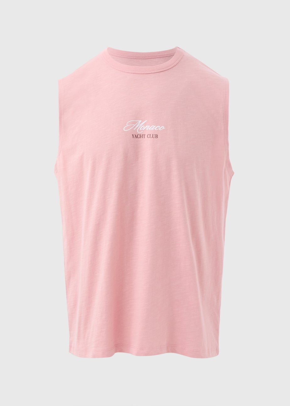 Easy Pink Slogan Vest Top