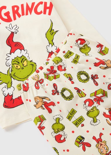 Grinch Kids Cream Christmas Family Pyjama Set (4-12yrs)