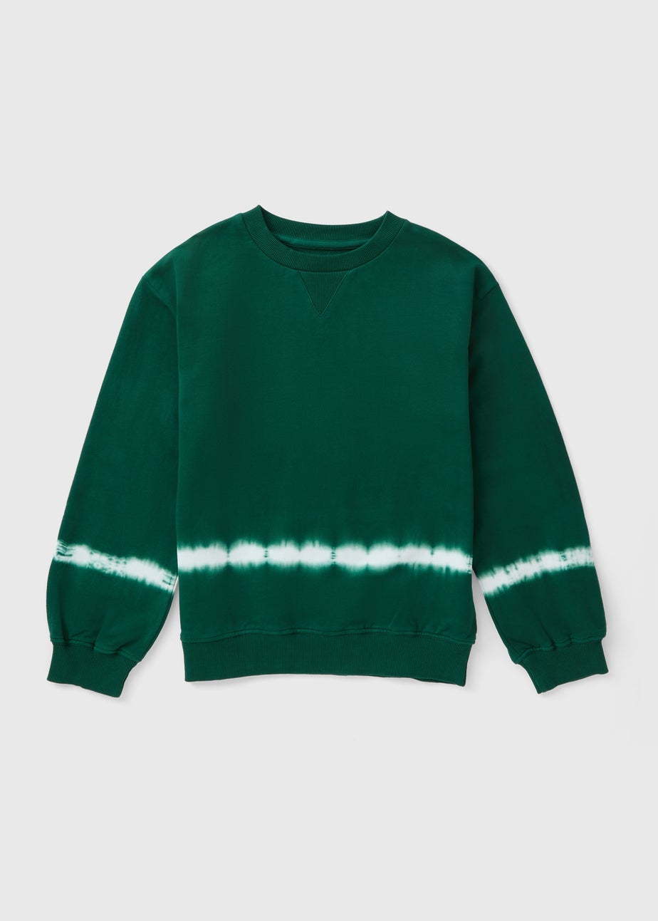 Boys Green Tie Dye Sweatshirt (7-15yrs)