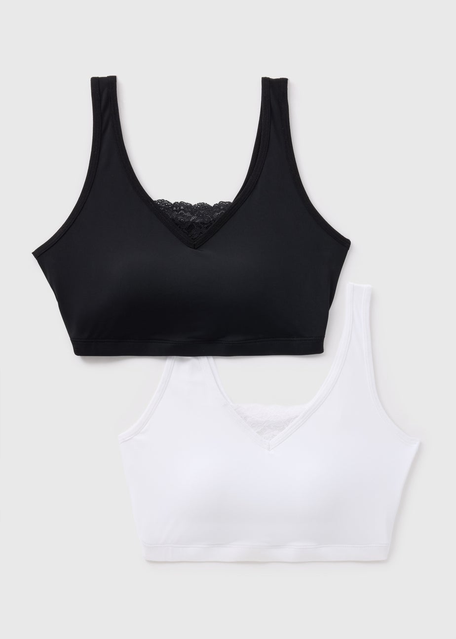 Menopause 2 Pack Black & White Bralettes - M Tick Approved