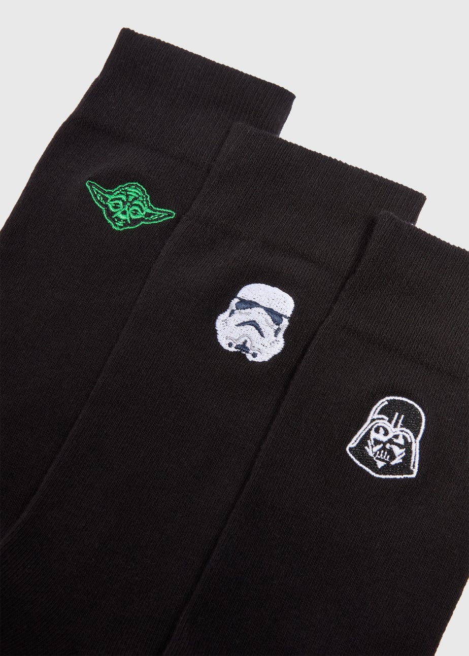 Star Wars 3 Pack Black Socks