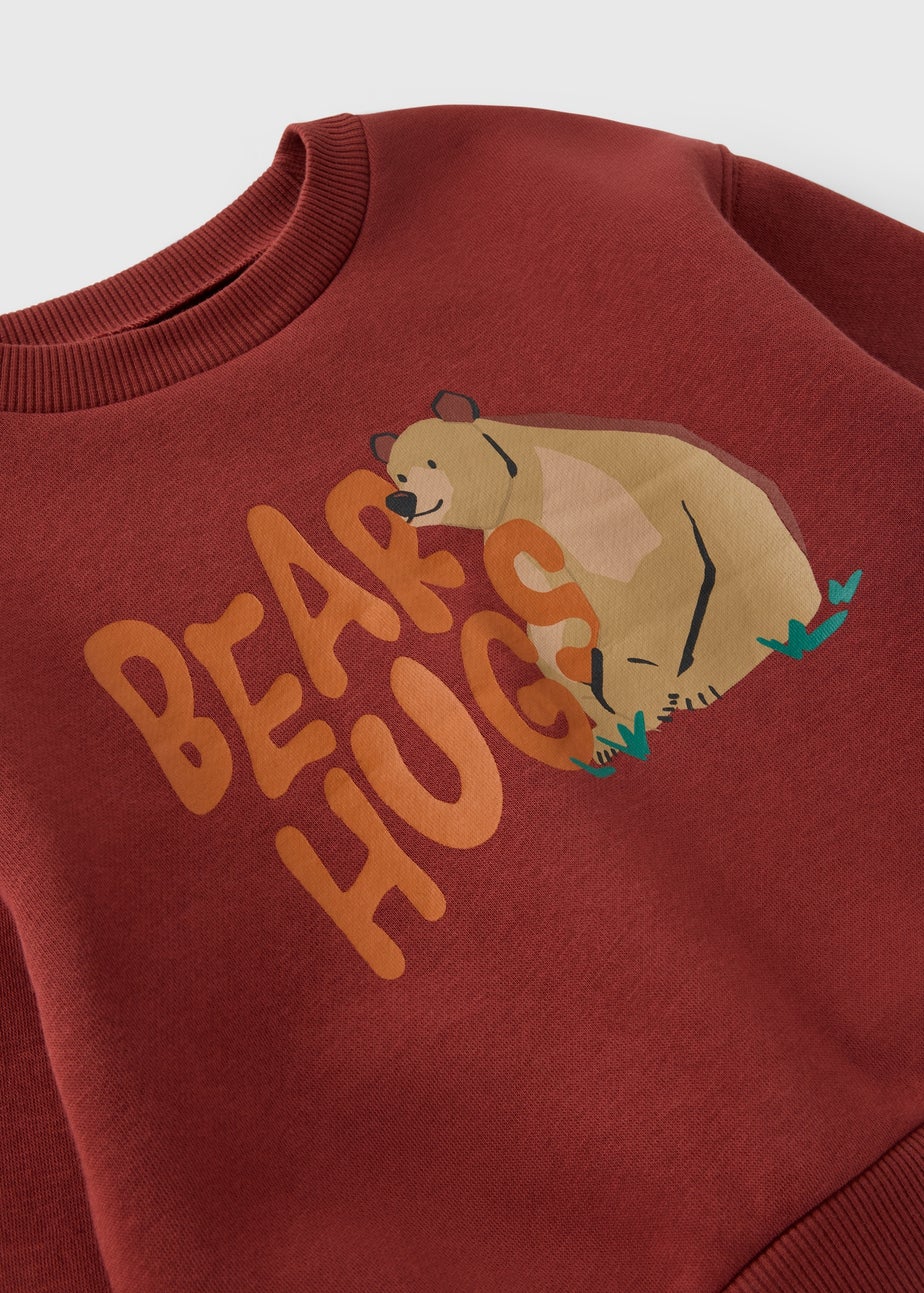 Boys Burgundy Bear Sweatshirt (1-7yrs)