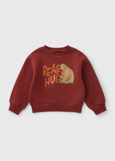 Boys Burgundy Bear Sweatshirt (1-7yrs)