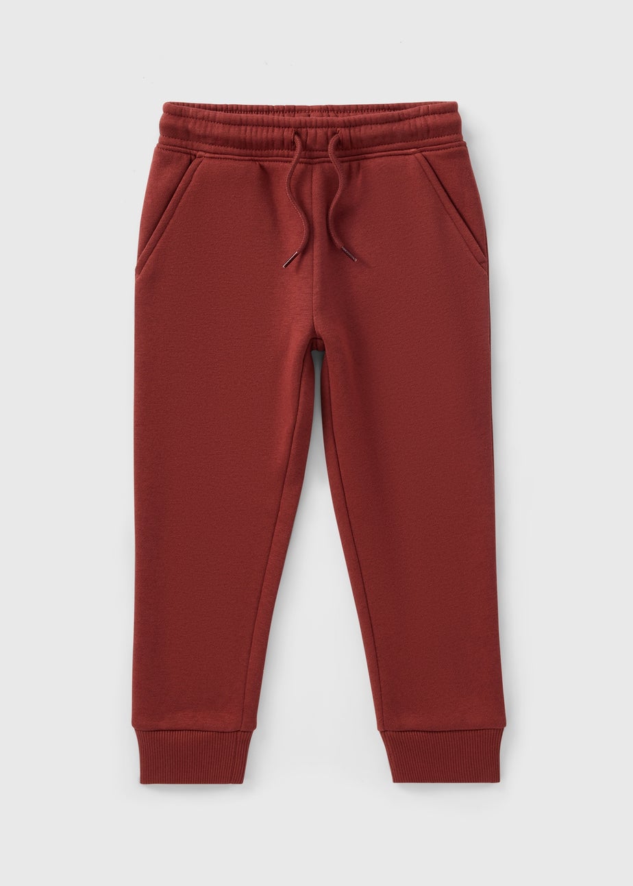 Boys Rust Plain Jogging Bottoms (1-7yrs)