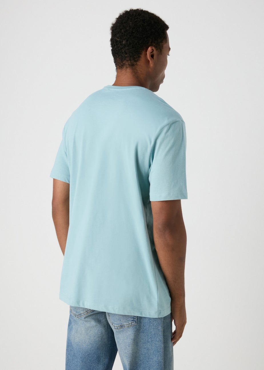 Blue Japanese Slogan T-Shirt