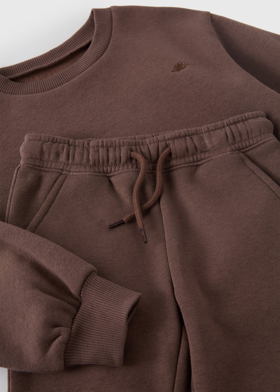Boys Brown Sweatshirt & Jogging Bottom Set (1-7yrs)