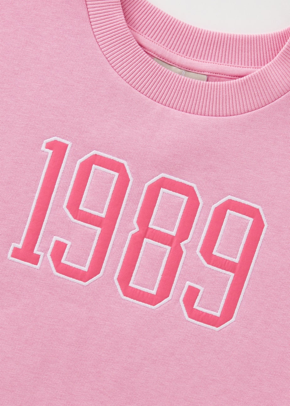 Girls Pink 1989 Sweatshirt (7-15yrs)