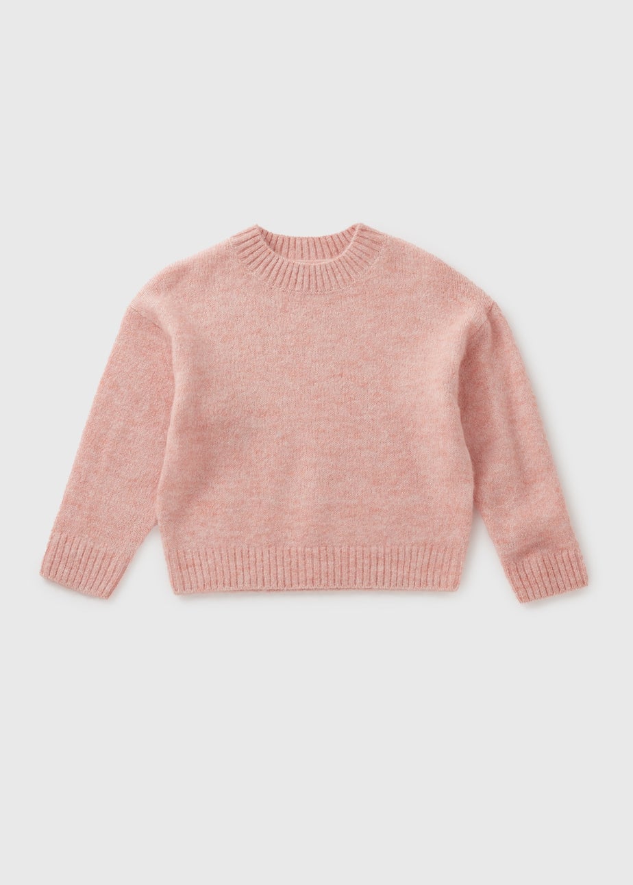 Girls Pink Knitted Jumper (1-7yrs)