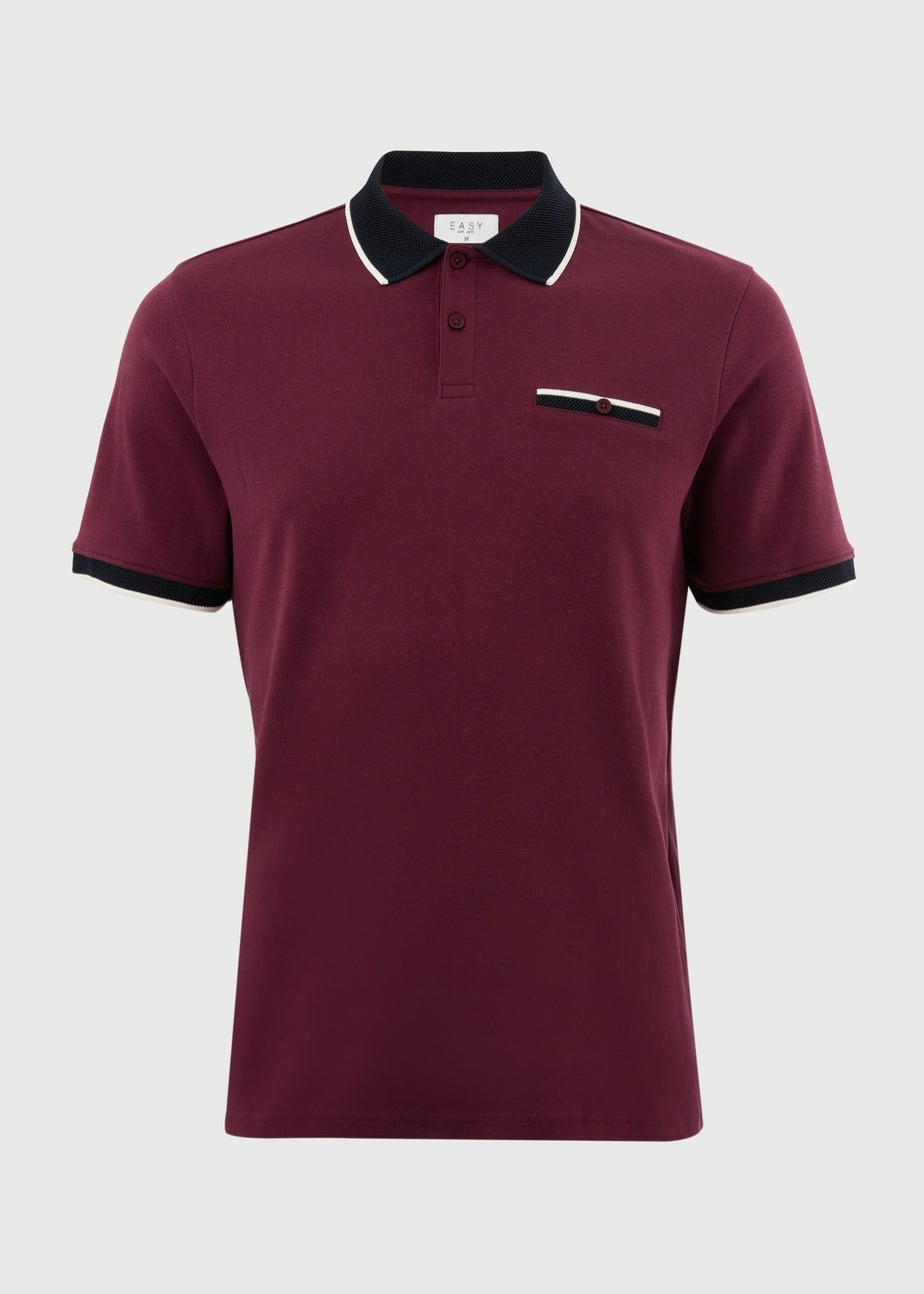 Burgundy Pocket Smart Polo Shirt