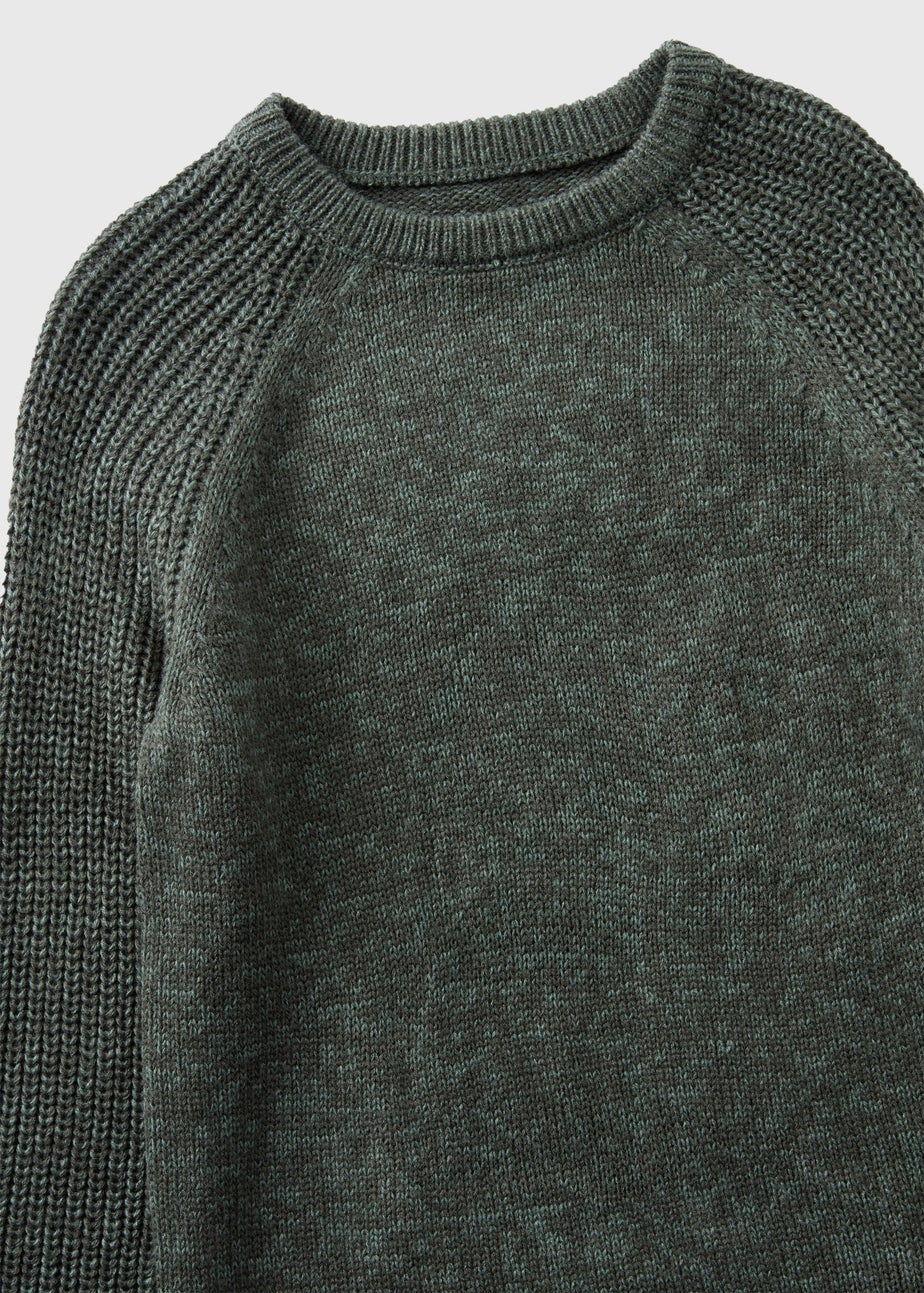 Boys Khaki Knit Jumper (7-15yrs)