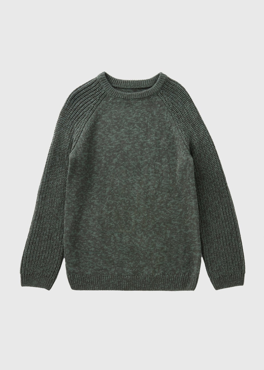 Boys Khaki Knit Jumper (7-15yrs)