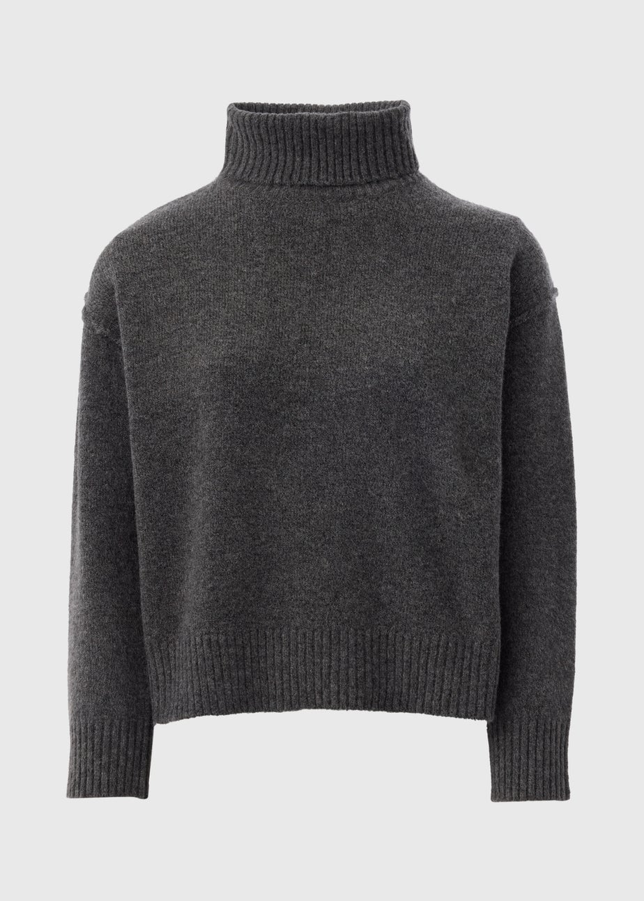 Grey Roll Neck Jumper